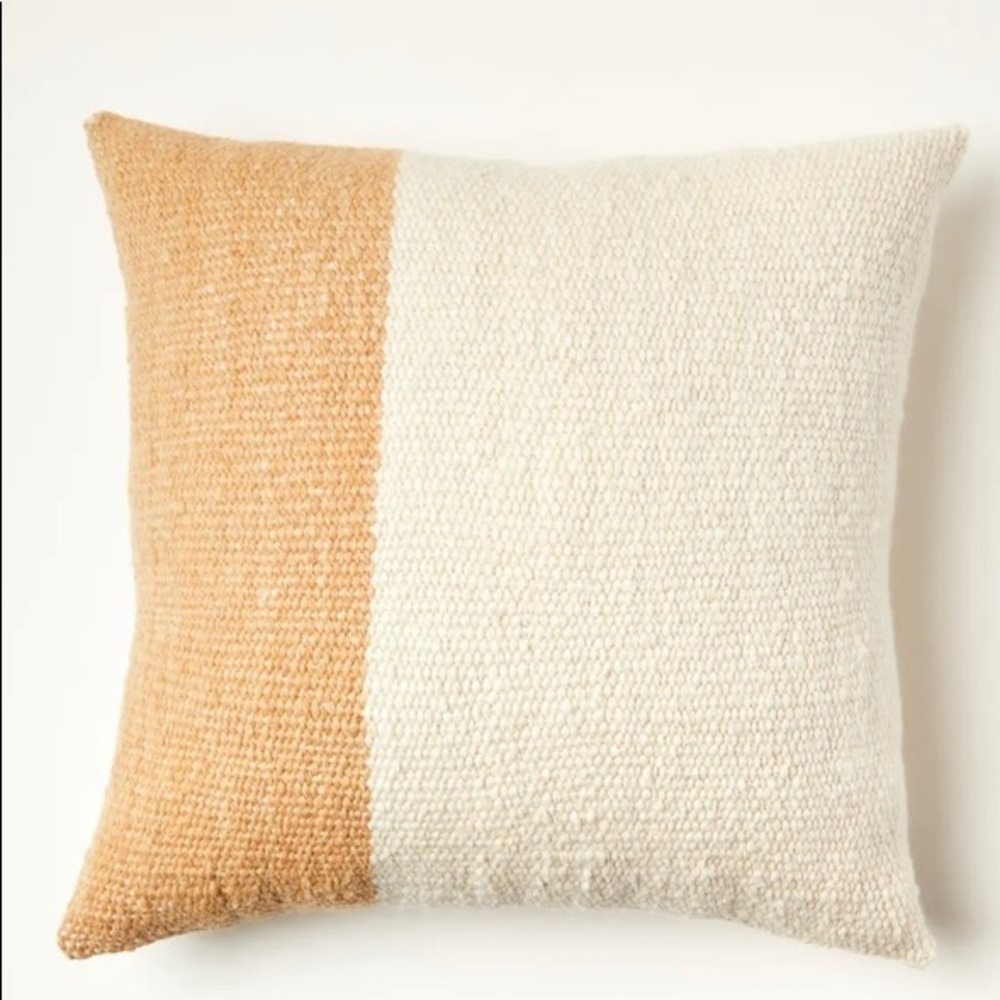 Sien‎ + Co Pila Handwoven Wool Pillow Cover Butterscotch 100% Sheep Wool 20 X 20